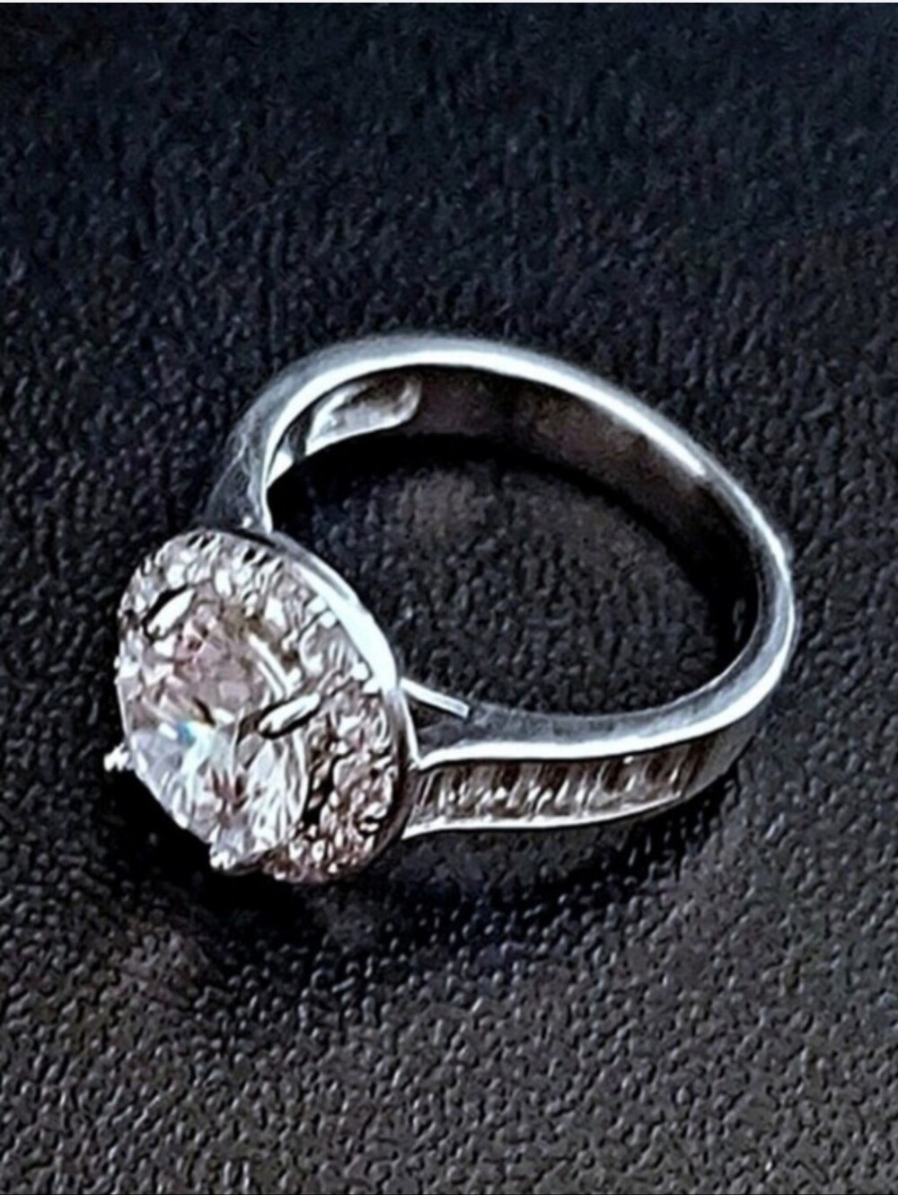 925 Sterling Silver & Simulated Diamonds Bella Luce Halo Ring Sz 6.